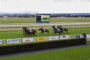 HAWKESBURY, AUSTRALIA - APRIL 30: Hugh Bowman on Deepstrike wins race 4 the Blakes Marine Bm78 Handicap during Hawkesbury Cup Day at Hawkesbury Race Club on April 30, 2022 in Hawkesbury, Australia. (Photo by Jenny Evans/Getty Images)
