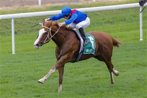 HAWKESBURY, AUSTRALIA - APRIL 30: James McDonald on Hardware Lane wins race 2 the Tab Highway Handicap during Hawkesbury Cup Day at Hawkesbury Race Club on April 30, 2022 in Hawkesbury, Australia. (Photo by Jenny Evans/Getty Images)