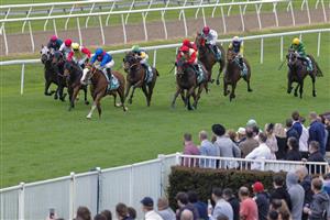HAWKESBURY, AUSTRALIA - APRIL 30: James McDonald on Hardware Lane wins race 2 the Tab Highway Handicap during Hawkesbury Cup Day at Hawkesbury Race Club on April 30, 2022 in Hawkesbury, Australia. (Photo by Jenny Evans/Getty Images)