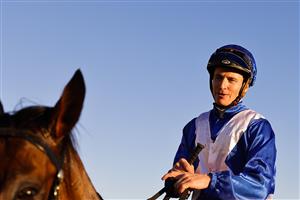 HAWKESBURY, AUSTRALIA - APRIL 30: James McDonald on Norweigian Bliss returns to scale after winning race 10 the Voir Grand Classic Bm78 Handicap during Hawkesbury Cup Day at Hawkesbury Race Club on April 30, 2022 in Hawkesbury, Australia. (Photo by Jenny Evans/Getty Images)