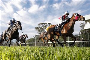 HAWKESBURY, AUSTRALIA - APRIL 30: Tom Sherry on Kirwan's Lane wins Race 9, the Hawkesbury Gold Cup during Hawkesbury Cup Day on April 30, 2022 in Hawkesbury, Australia. (Getty)