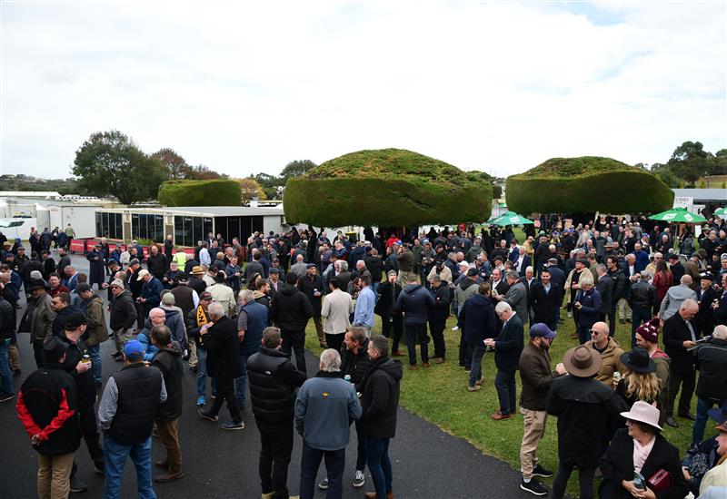 WARRNAMBOOL, AUSTRALIA - MAY 04: General view of racegoers during Galleywood Hurdle day at Warrnambool Racing Club on May 04, 2022 in Warrnambool, Australia. (Photo by Vince Caligiuri/Getty Images)