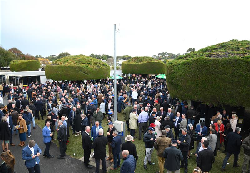 WARRNAMBOOL, AUSTRALIA - MAY 05: General view of racegoers during Grand Annual day at Warrnambool Racing Club on May 05, 2022 in Warrnambool, Australia. (Photo by Vince Caligiuri/Getty Images)