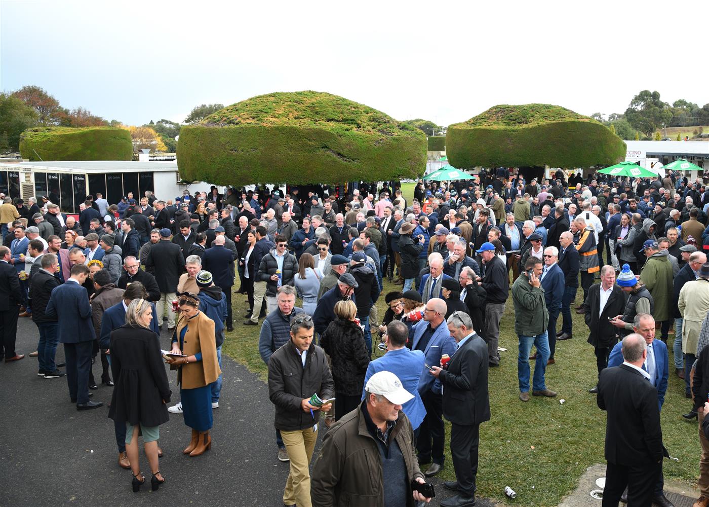 WARRNAMBOOL, AUSTRALIA - MAY 05: General view of racegoers during Grand Annual day at Warrnambool Racing Club on May 05, 2022 in Warrnambool, Australia. (Photo by Vince Caligiuri/Getty Images)