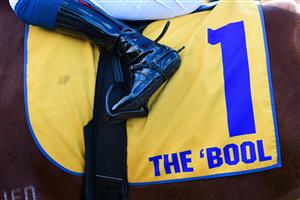 WARRNAMBOOL, AUSTRALIA - MAY 05: Number one saddlecloth The Bool during Grand Annual day at Warrnambool Racing Club on May 05, 2022 in Warrnambool, Australia. (Photo by Vince Caligiuri/Getty Images)