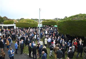 WARRNAMBOOL, AUSTRALIA - MAY 05: General view of racegoers during Grand Annual day at Warrnambool Racing Club on May 05, 2022 in Warrnambool, Australia. (Photo by Vince Caligiuri/Getty Images)