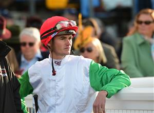 WARRNAMBOOL, AUSTRALIA - MAY 05: Regan Bayliss before riding Nerve Not Verve in Race 9, the Sungold Milk Warrnambool Cup, during Grand Annual day at Warrnambool Racing Club on May 05, 2022 in Warrnambool, Australia. (Photo by Vince Caligiuri/Getty Images)