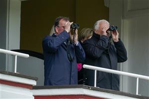 YORK, ENGLAND - MAY 11: Watching the racing at York Racecourse on May 11, 2022 in York, England. (Photo by Alan Crowhurst/Getty Images)