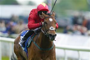 YORK, ENGLAND - MAY 11: Jason Hart riding Highfield Princess win The 1895 Duke Of York Clipper Logistics Stakes at York Racecourse on May 11, 2022 in York, England. (Photo by Alan Crowhurst/Getty Images)