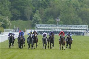 YORK, ENGLAND - MAY 11: Jason Hart riding Highfield Princess (R, red) win The 1895 Duke Of York Clipper Logistics Stakes at York Racecourse on May 11, 2022 in York, England. (Photo by Alan Crowhurst/Getty Images)