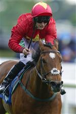 YORK, ENGLAND - MAY 11: Jason Hart riding Highfield Princess win The 1895 Duke Of York Clipper Logistics Stakes at York Racecourse on May 11, 2022 in York, England. (Photo by Alan Crowhurst/Getty Images)