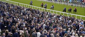 YORK, ENGLAND - MAY 13: Duran Fentiman riding Bollin Joan (blue) win The Paddy Power 'I Love Steak' Handicap at York Racecourse on May 13, 2022 in York, England. (Photo by Alan Crowhurst/Getty Images)