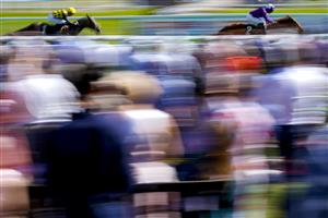 NEWBURY, ENGLAND - MAY 14: Rossa Ryan riding Persian Force win The BetVictor Conditions Stakes at Newbury Racecourse on May 14, 2022 in Newbury, England. (Photo by Alan Crowhurst/Getty Images)