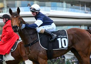 MELBOURNE, AUSTRALIA - MAY 14: Alana Kelly riding Point Nepean after winning Race 7, the Lexus Andrew Ramsden, during Melbourne Racing at Flemington Racecourse on May 14, 2022 in Melbourne, Australia. (Photo by Vince Caligiuri/Getty Images)