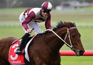 MELBOURNE, AUSTRALIA - JUNE 11: Teodore Nugent riding Ashford Street winning Race 2, the Ladbroke It Handicap, during Melbourne Racing at Sandown Hillside on June 11, 2022 in Melbourne, Australia. (Photo by Vince Caligiuri/Getty Images)