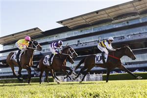 SYDNEY, AUSTRALIA - JUNE 11: Reece Jones on Comme Bella Fille wins race 5 the Drinkwise Mile during Sydney Racing at Royal Randwick Racecourse on June 11, 2022 in Sydney, Australia. (Photo by Mark Evans/Getty Images)