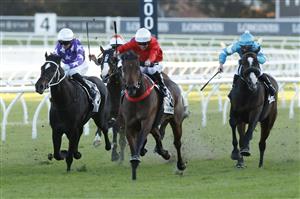 SYDNEY, AUSTRALIA - JUNE 11: Reece Jones on Jojo Was A Man wins race 10 the Chandon Handicap during Sydney Racing at Royal Randwick Racecourse on June 11, 2022 in Sydney, Australia. (Photo by Mark Evans/Getty Images)