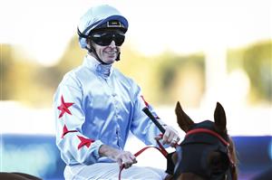 SYDNEY, AUSTRALIA - JUNE 11: Glyn Schofield on Coal Crusher returns to scale after winning race 9 the Grainshaker Vodka Handicap during Sydney Racing at Royal Randwick Racecourse on June 11, 2022 in Sydney, Australia. (Photo by Mark Evans/Getty Images)