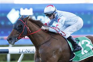 SYDNEY, AUSTRALIA - JUNE 11: Glyn Schofield on Coal Crusher wins race 9 the Grainshaker Vodka Handicap during Sydney Racing at Royal Randwick Racecourse on June 11, 2022 in Sydney, Australia. (Photo by Mark Evans/Getty Images)