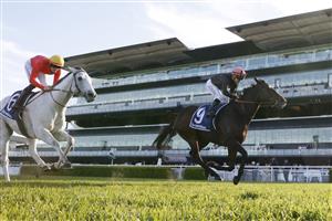 SYDNEY, AUSTRALIA - JUNE 11: Reece Jones on Cliff's Art wins Race 7 the Furphy Handicap, during Sydney Racing at Royal Randwick Racecourse on June 11, 2022 in Sydney, Australia. (Getty)