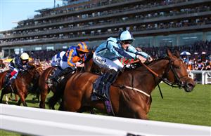 ASCOT, ENGLAND - JUNE 14: Get Shirty ridden by Daniel Tudhope wins The Copper Horse Stakes (Handicap) during Royal Ascot 2022 at Ascot Racecourse on June 14, 2022 in Ascot, England. (Photo by Alex Livesey/Getty Images)