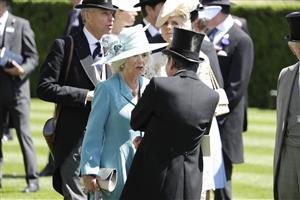 ASCOT, ENGLAND - JUNE 14: Camilla, Duchess of Cornwall is seen during Royal Ascot 2022 at Ascot Racecourse on June 14, 2022 in Ascot, England. (Photo by John Phillips/Getty Images for Ascot Racecourse)