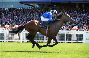 ASCOT, ENGLAND - JUNE 14: Baaeed ridden by Jim Crowley wins The Queen Anne Stakes during Royal Ascot 2022 at Ascot Racecourse on June 14, 2022 in Ascot, England. (Photo by Alex Livesey/Getty Images)