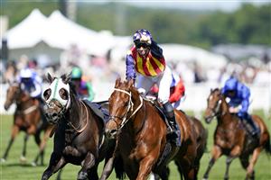 ASCOT, ENGLAND - JUNE 14: James McDonald riding Nature Strip win The King's Stand Stakes during Royal Ascot 2022 at Ascot Racecourse on June 14, 2022 in Ascot, England. (Getty)