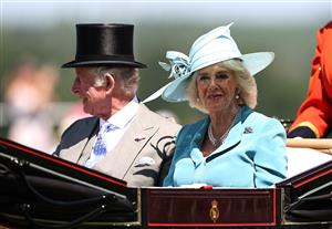 ASCOT, ENGLAND - JUNE 14: Prince Charles, Prince of Wales, and Camilla, Duchess of Cornwall arrive during Day One of Royal Ascot 2022 at Ascot Racecourse on June 14, 2022 in Ascot, England. (Photo by Ryan Pierse/Getty Images)