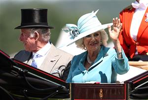 ASCOT, ENGLAND - JUNE 14: Prince Charles, Prince of Wales, and Camilla, Duchess of Cornwall arrive during Day One of Royal Ascot 2022 at Ascot Racecourse on June 14, 2022 in Ascot, England. (Photo by Ryan Pierse/Getty Images)