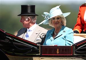 ASCOT, ENGLAND - JUNE 14: Prince Charles, Prince of Wales, and Camilla, Duchess of Cornwall arrive during Day One of Royal Ascot 2022 at Ascot Racecourse on June 14, 2022 in Ascot, England. (Photo by Ryan Pierse/Getty Images)