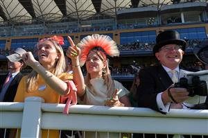 ASCOT, ENGLAND - JUNE 14: Racegoers look on during Royal Ascot 2022 at Ascot Racecourse on June 14, 2022 in Ascot, England. (Photo by Eamonn M. McCormack/Getty Images for Ascot Racecourse)