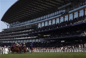ASCOT, ENGLAND - JUNE 14: Horses race during the Copper Horse Stakes during Royal Ascot 2022 at Ascot Racecourse on June 14, 2022 in Ascot, England. (Photo by Ryan Pierse/Getty Images)