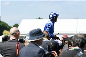 ASCOT, ENGLAND - JUNE 14: A general view of a Jockey during Royal Ascot 2022 at Ascot Racecourse on June 14, 2022 in Ascot, England. (Photo by Eamonn M. McCormack/Getty Images for Ascot Racecourse)