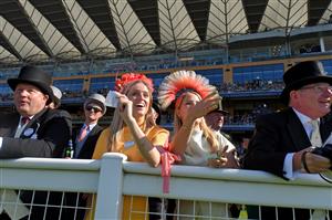 ASCOT, ENGLAND - JUNE 14: Racegoers look on during Royal Ascot 2022 at Ascot Racecourse on June 14, 2022 in Ascot, England. (Photo by Eamonn M. McCormack/Getty Images for Ascot Racecourse)