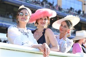 ASCOT, ENGLAND - JUNE 14: Guests watching the racing during Royal Ascot 2022 at Ascot Racecourse on June 14, 2022 in Ascot, England. (Photo by Eamonn M. McCormack/Getty Images for Ascot Racecourse)