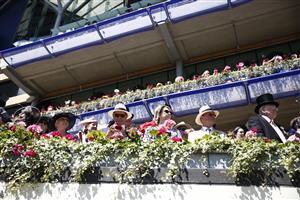 ASCOT, ENGLAND - JUNE 14: Racegoers looking on during Royal Ascot 2022 at Ascot Racecourse on June 14, 2022 in Ascot, England. (Photo by John Phillips/Getty Images for Ascot Racecourse)
