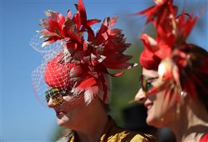ASCOT, ENGLAND - JUNE 14: Racegoers arrive on Day One of Royal Ascot 2022 at Ascot Racecourse on June 14, 2022 in Ascot, England. (Photo by Ryan Pierse/Getty Images)