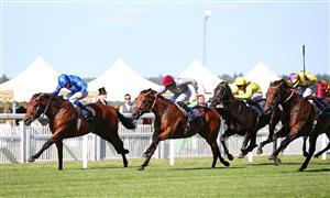 ASCOT, ENGLAND - JUNE 14: Coroebus ridden by William Buick wins The St James's Palace Stakes during Royal Ascot 2022 at Ascot Racecourse on June 14, 2022 in Ascot, England. (Getty)
