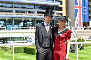 ASCOT, ENGLAND - JUNE 15: Scott Nettleton and Nina Rouge attend Royal Ascot 2022 at Ascot Racecourse on June 15, 2022 in Ascot, England. (Photo by Kirstin Sinclair/Getty Images for Royal Ascot)
