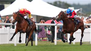 ASCOT, ENGLAND - JUNE 15: State Of Rest ridden by Shane Crosse beats Bay Bridge ridden by Ryan Moore to win The Prince Of Wales Stakes during Day Two of Royal Ascot 2022 at Ascot Racecourse on June 15, 2022 in Ascot, England. (Photo by Alex Livesey/Getty Images)