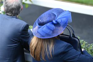 ASCOT, ENGLAND - JUNE 15: A racegoers hat during Royal Ascot 2022 at Ascot Racecourse on June 15, 2022 in Ascot, England. (Photo by Eamonn M. McCormack/Getty Images for Ascot Racecourse)