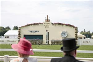 ASCOT, ENGLAND - JUNE 15: Two racegoers during Royal Ascot 2022 at Ascot Racecourse on June 15, 2022 in Ascot, England. (Photo by John Phillips/Getty Images for Ascot Racecourse)