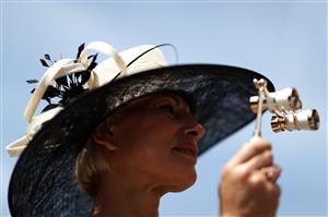 ASCOT, ENGLAND - JUNE 16: Racegoers arrive on Day Three during Royal Ascot 2022 at Ascot Racecourse on June 16, 2022 in Ascot, England. (Photo by Ryan Pierse/Getty Images)