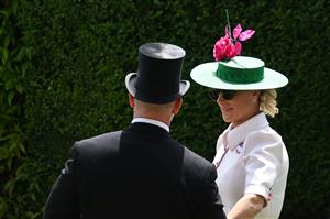Zara Phillips (R) attends the third day, known as the Lady