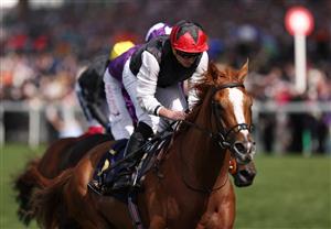 ASCOT, ENGLAND - JUNE 16: Kyprios (Black + red cap) ridden by Ryan Moore wins the Gold Cup during Day Three of Royal Ascot 2022 at Ascot Racecourse on June 16, 2022 in Ascot, England. (Photo by Ryan Pierse/Getty Images)