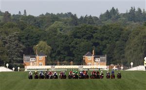 ASCOT, ENGLAND - JUNE 16: Runners head down the straight in the Buckingham Palace stakes during Day Three of Royal Ascot 2022 at Ascot Racecourse on June 16, 2022 in Ascot, England. (Photo by Ryan Pierse/Getty Images)