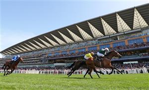 ASCOT, ENGLAND - JUNE 16: Magical Lagoon ridden by Shane Foley beats Sea Silk Road ridden by Tom Marquand to win The Ribblesdale Stakes during day three of Royal Ascot 2022 at Ascot Racecourse on June 16, 2022 in Ascot, England. (Photo by Alex Livesey/Getty Images)