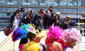 ASCOT, ENGLAND - JUNE 16: Photographers take pictures of racegoers prior to day three of Royal Ascot 2022 at Ascot Racecourse on June 16, 2022 in Ascot, England. (Photo by Alex Livesey/Getty Images)