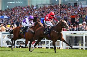 ASCOT, ENGLAND - JUNE 16: The Riddler ridden by Paul Hanagan beats Walbank ridden by Rossa Ryan to win The Norfolk Stakes during day three of Royal Ascot 2022 at Ascot Racecourse on June 16, 2022 in Ascot, England. (Photo by Alex Livesey/Getty Images)